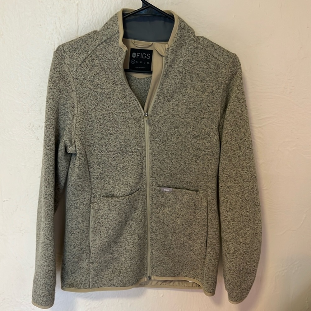 Figs On Shift Full Zip Sweater Knit XS